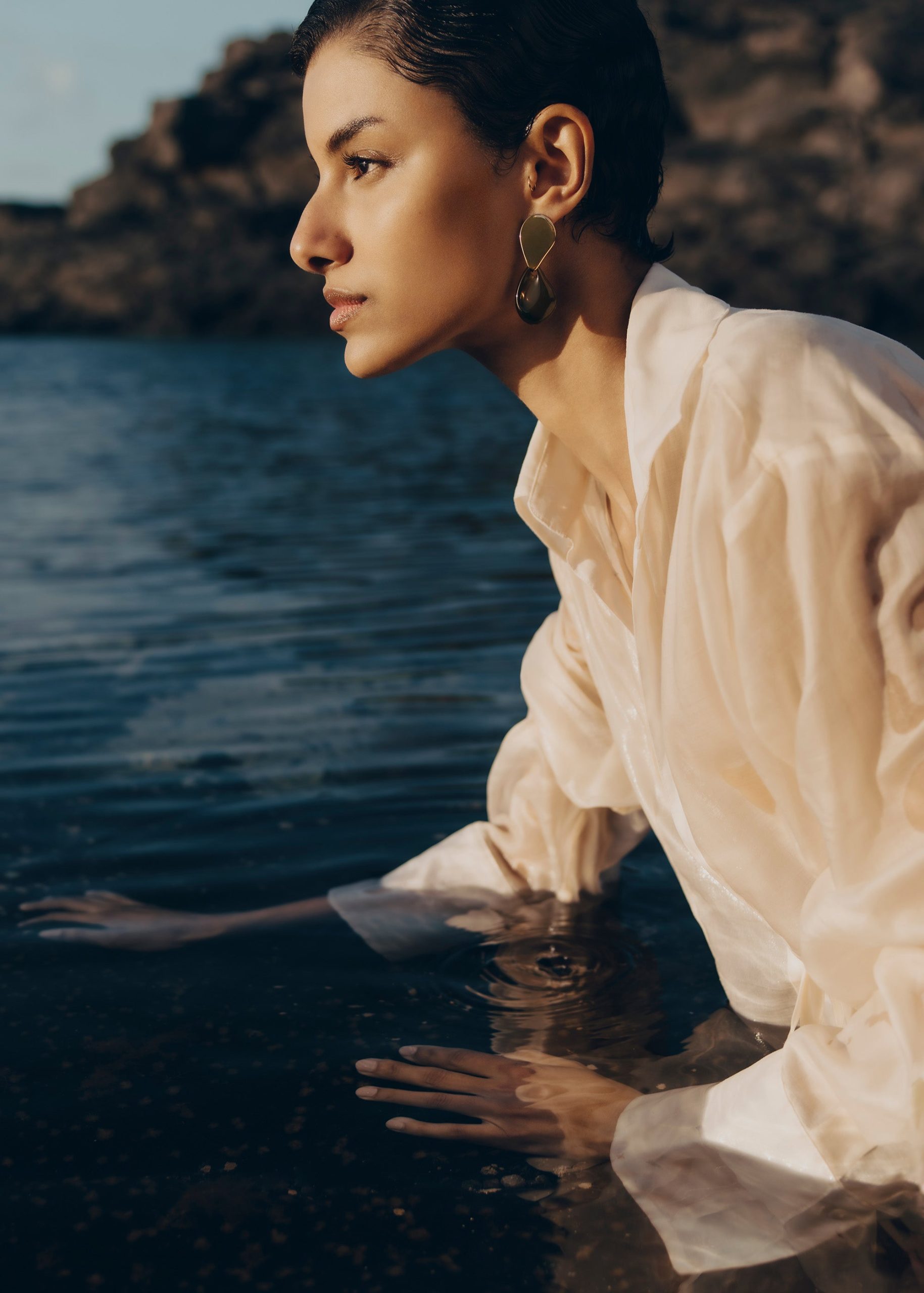 Nae Earrings - Smoked glass - Image 4