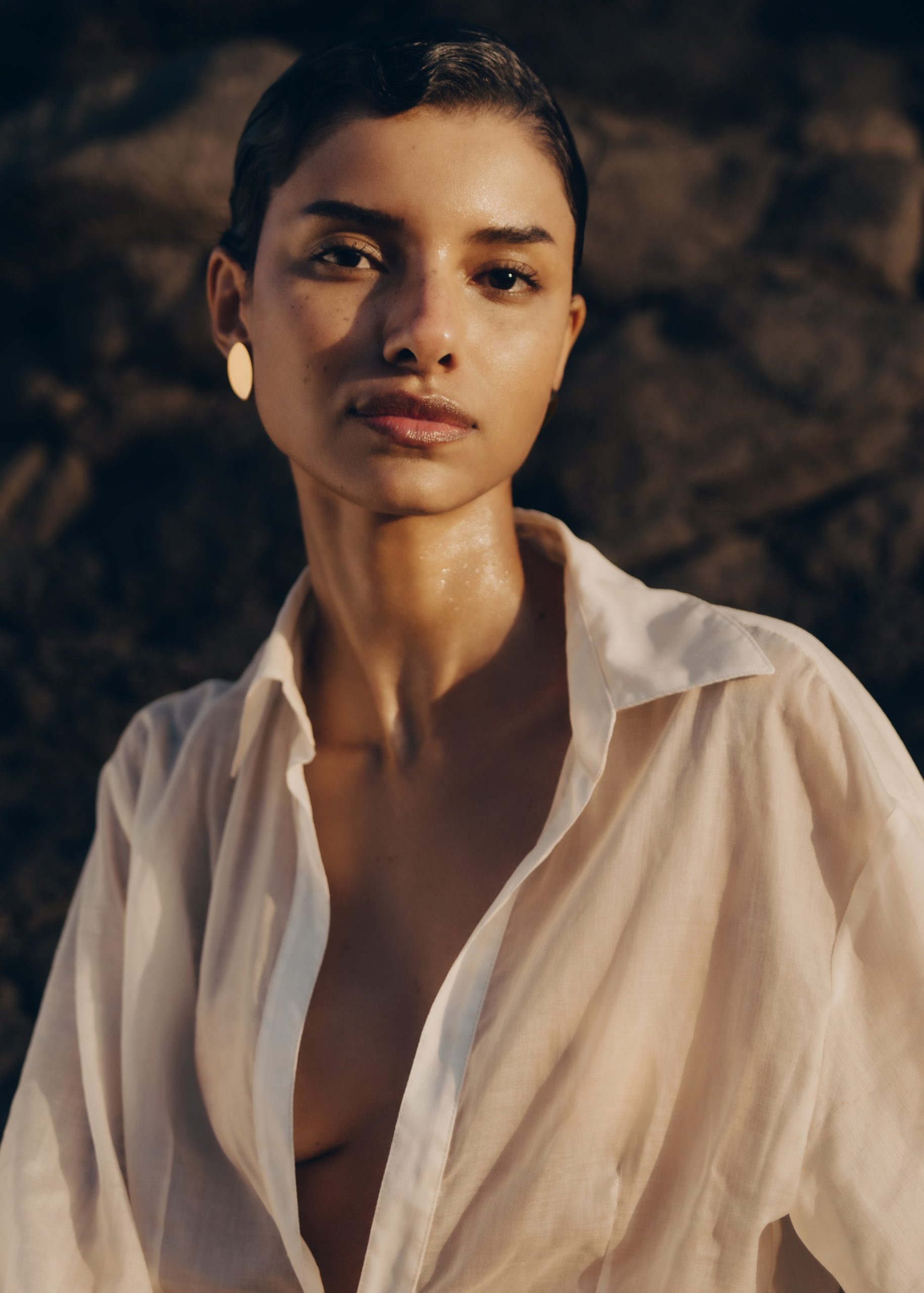 Nae Stud Earrings - Smoked glass - Image 2