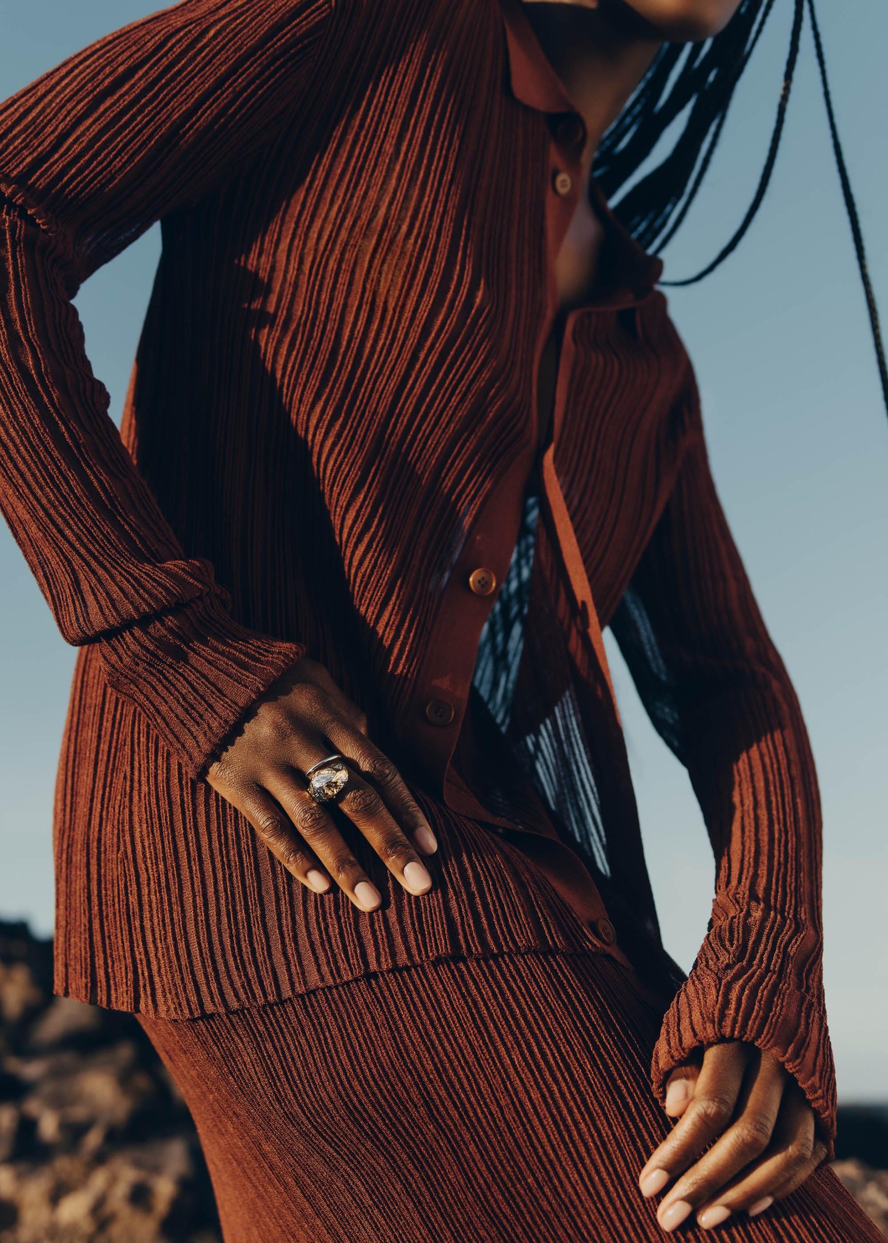 Eroz Ring - Duo palladium with 24 carat gold plating - Image 5