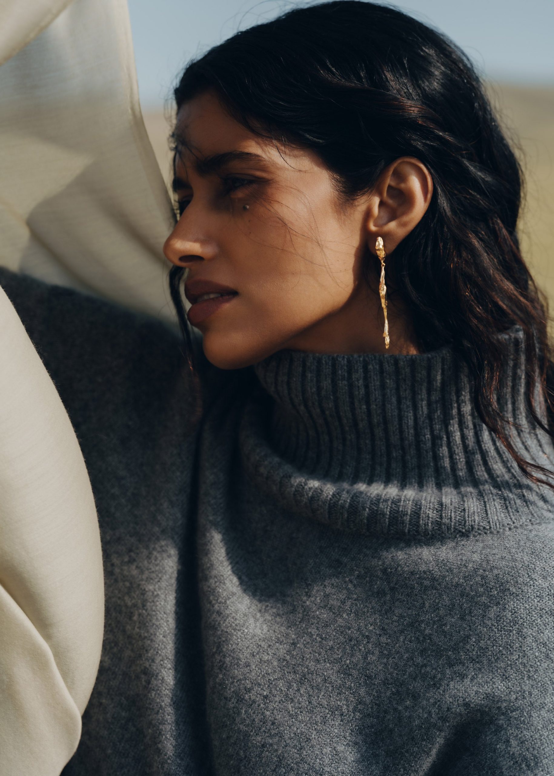 Eroz Drop Earrings - 24 carat gold-gilded edition - Image 5