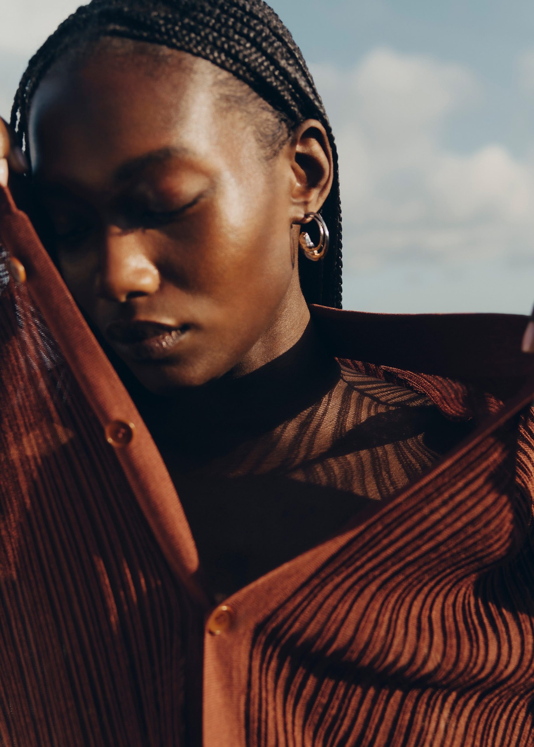 Eroz Hoop Earrings - Duo palladium with 24 carat gold plating - Image 3