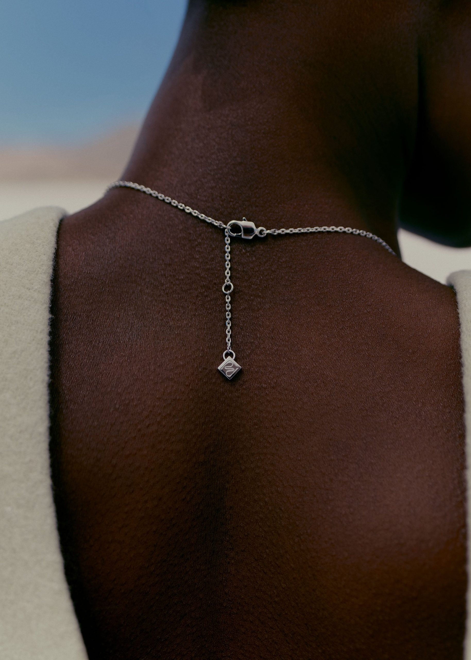 Eroz Double Chain - Silver in rhodium-plated brass - Image 3