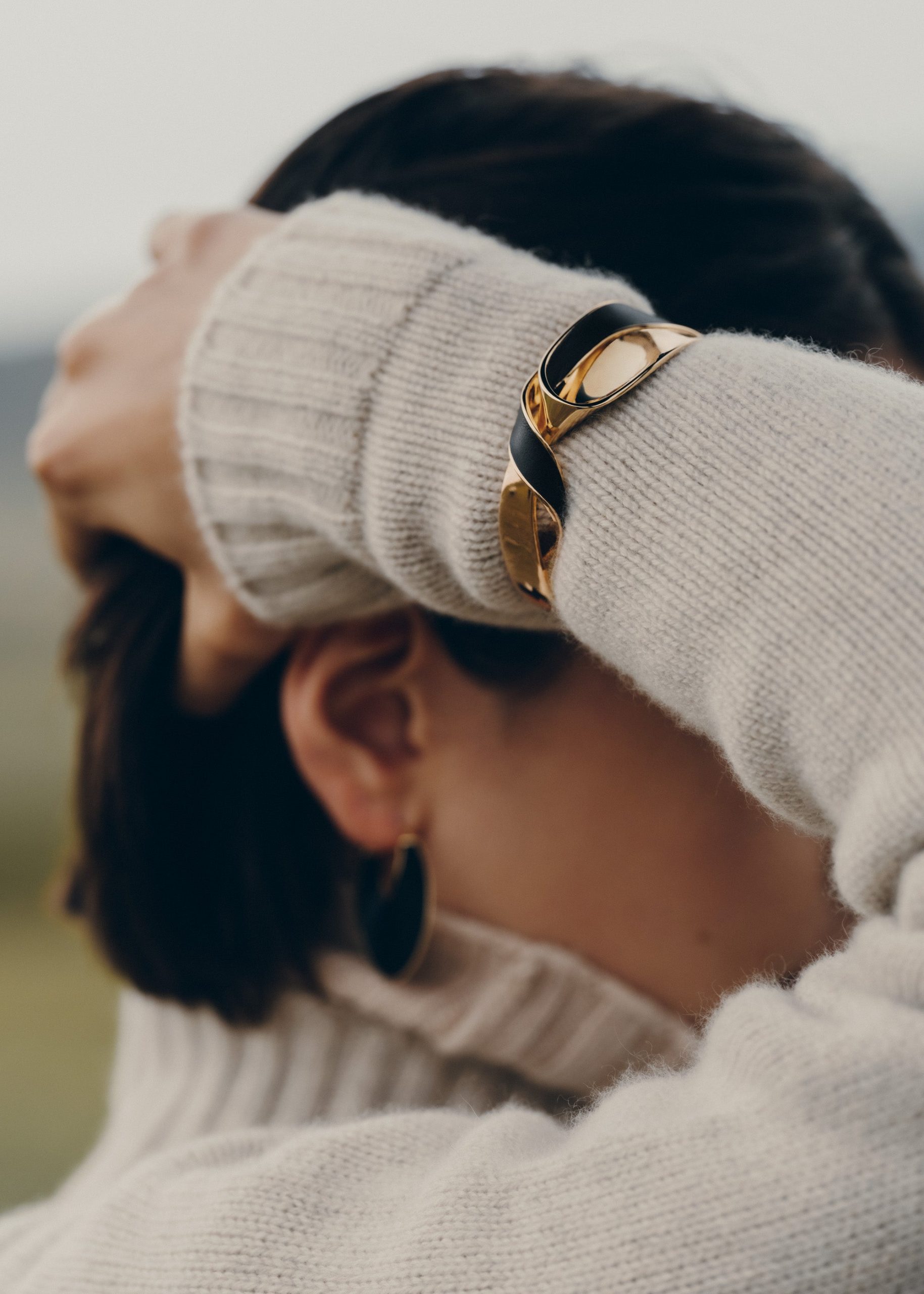 eole Cuff - Black Leather - Image 4