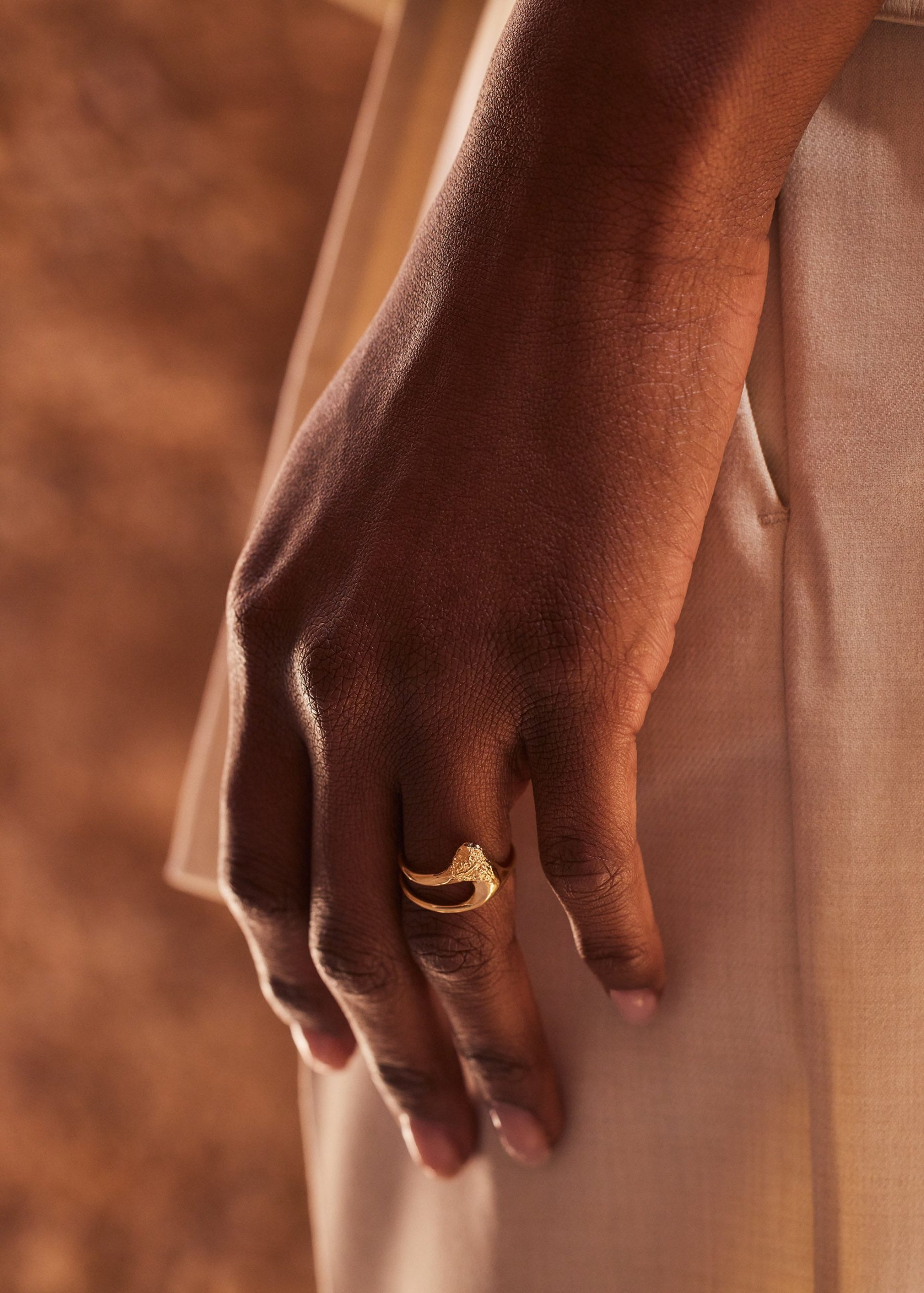 Eroz Fine Ring - 24 carat gold gilded - Image 3