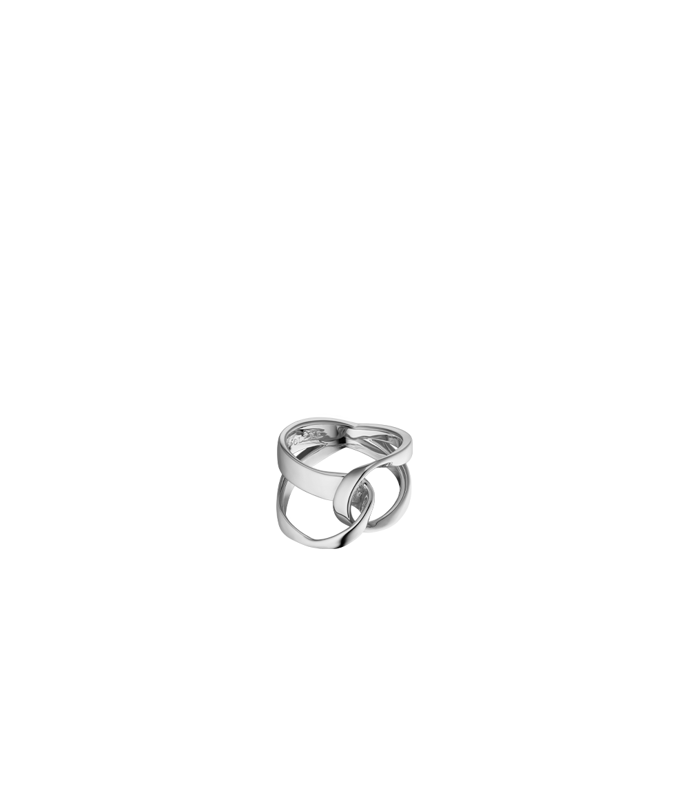 eole Ring - Silver in rhodium-plated brass