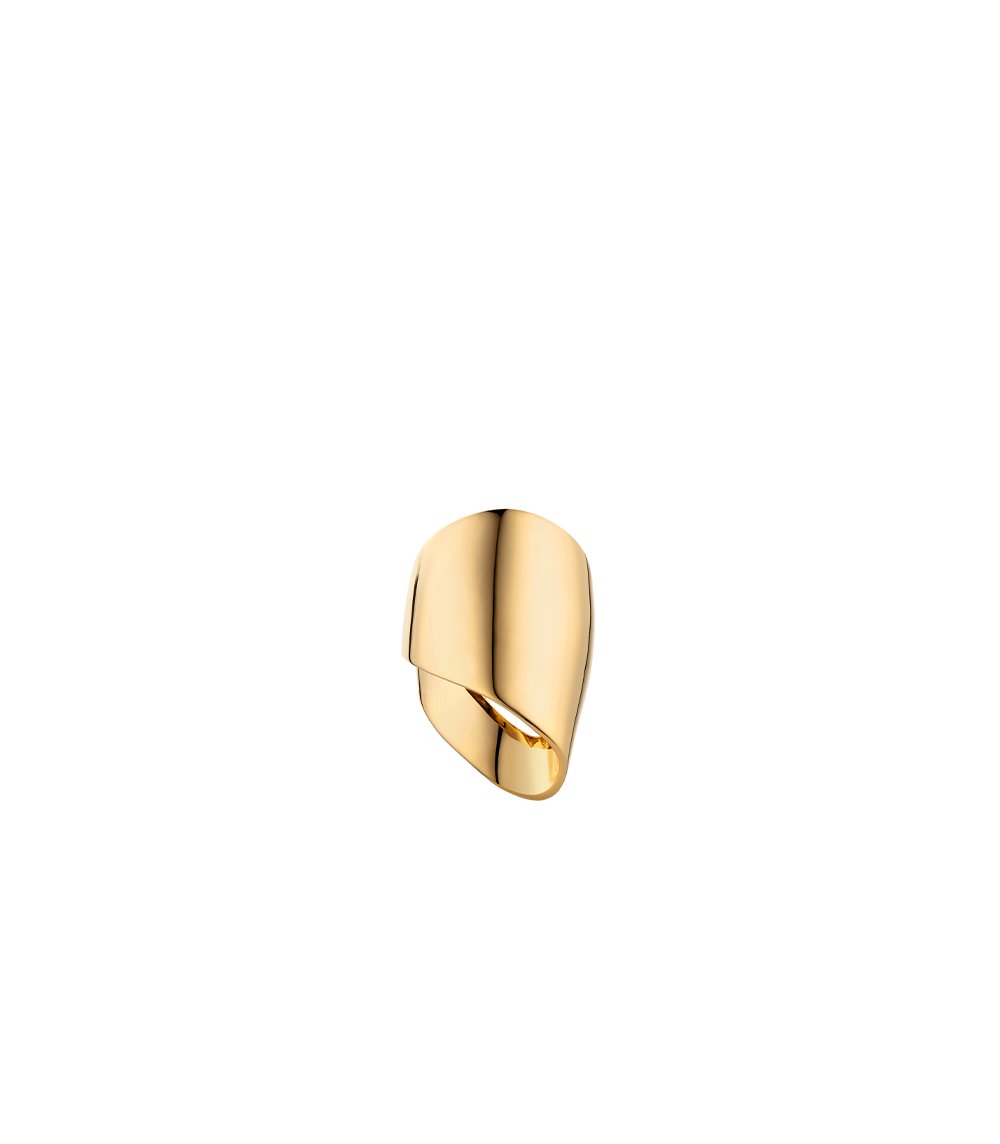 eole Draped Ring - 24 carat gold gilded