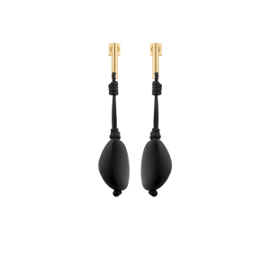 Tere Drop Earrings - Black Marble