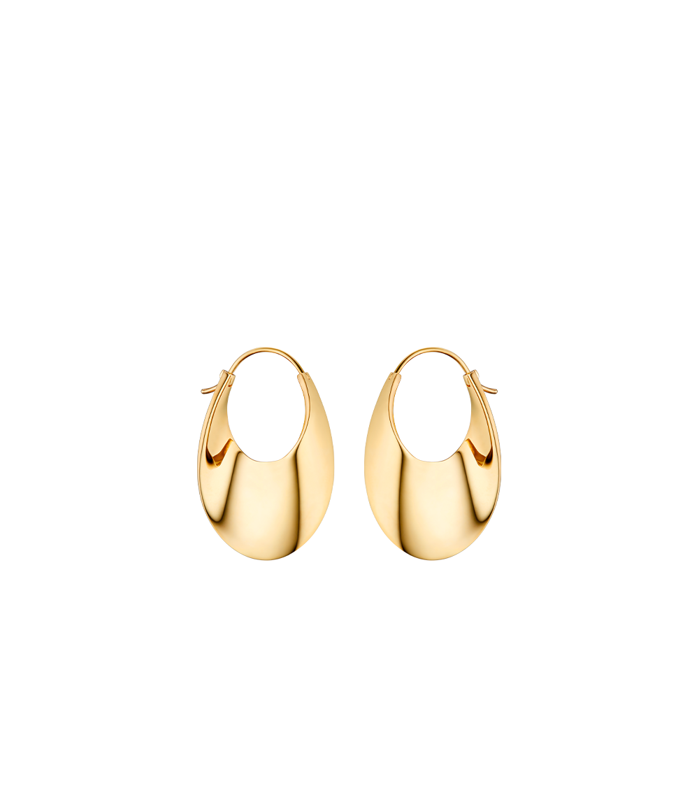 eole Slim Hoop Earrings - 24 carat gold gilded