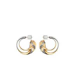 Eroz Hoop Earrings - Duo palladium with 24 carat gold plating