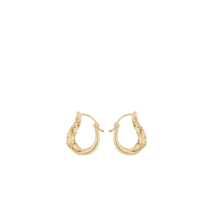Eroz Slim Hoop Earrings - 24 carat gold-gilded edition