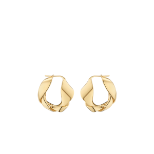 eole Wavy Hoop Earrings - 24 carat gold-gilded