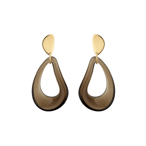 Nae Drop Earrings - Smoked glass