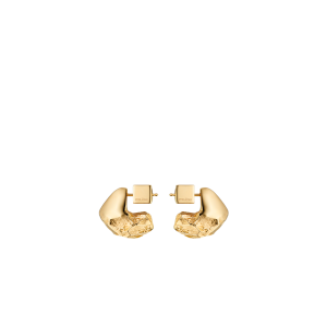 Eroz Stud Earrings - 24 carat gold gilded