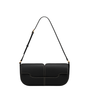 Osmo - Smooth Black with Ecru Stitching